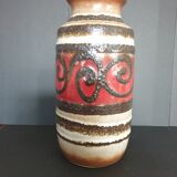 Vase en céramique Allemagne de l'ouest, céramique à lave grasse, années 70 par Scheurich