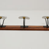 Vintage hook with 3 solid wood hooks
