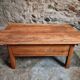 18th-century cherry wood coffee table with two drawers.