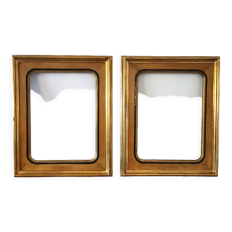 Pair of gilded wooden frames