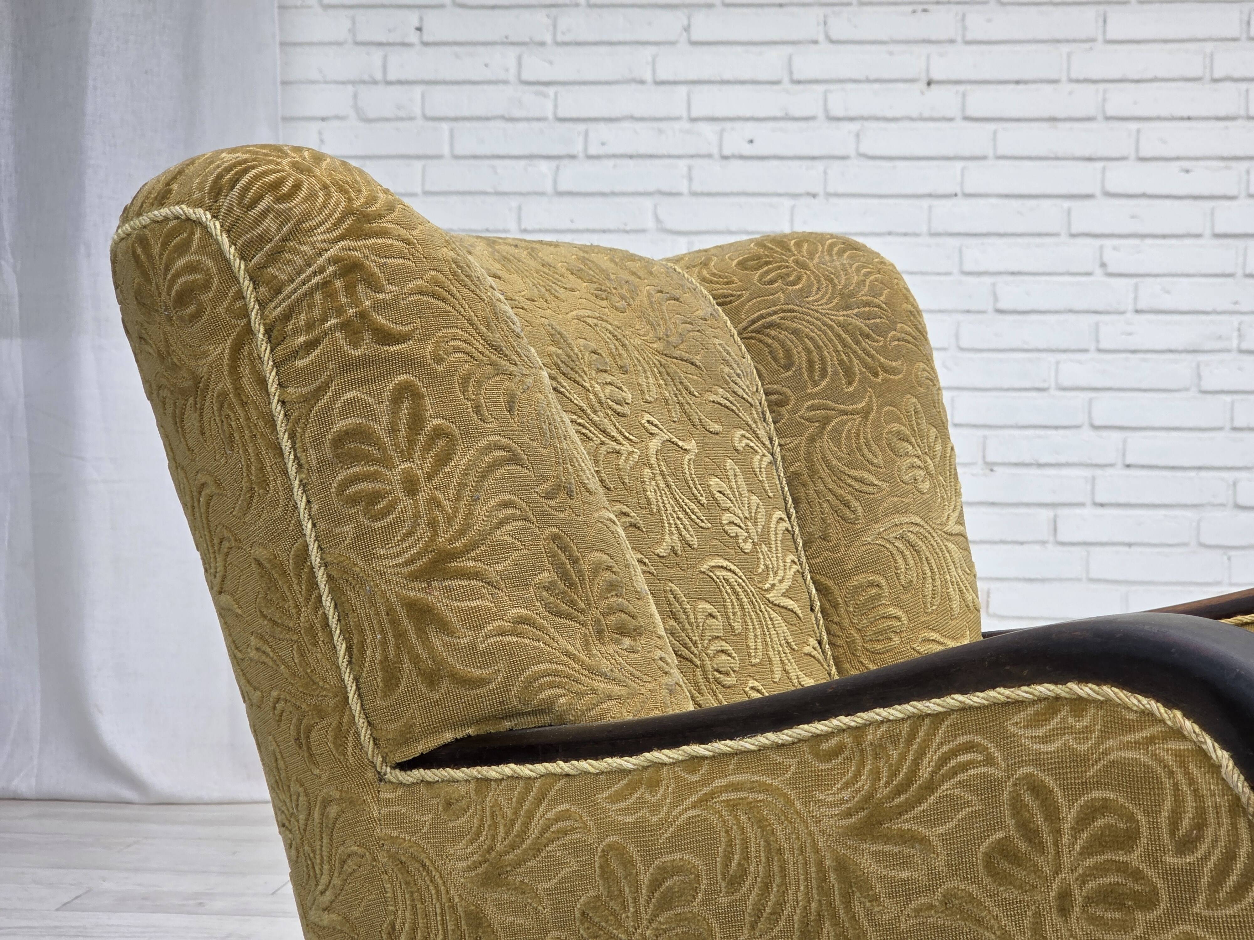 1960s, Danish design, armchair, original condition, furniture fabric.