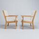Fauteuils d'Hans Wegner pour Getema, danois des années 1960