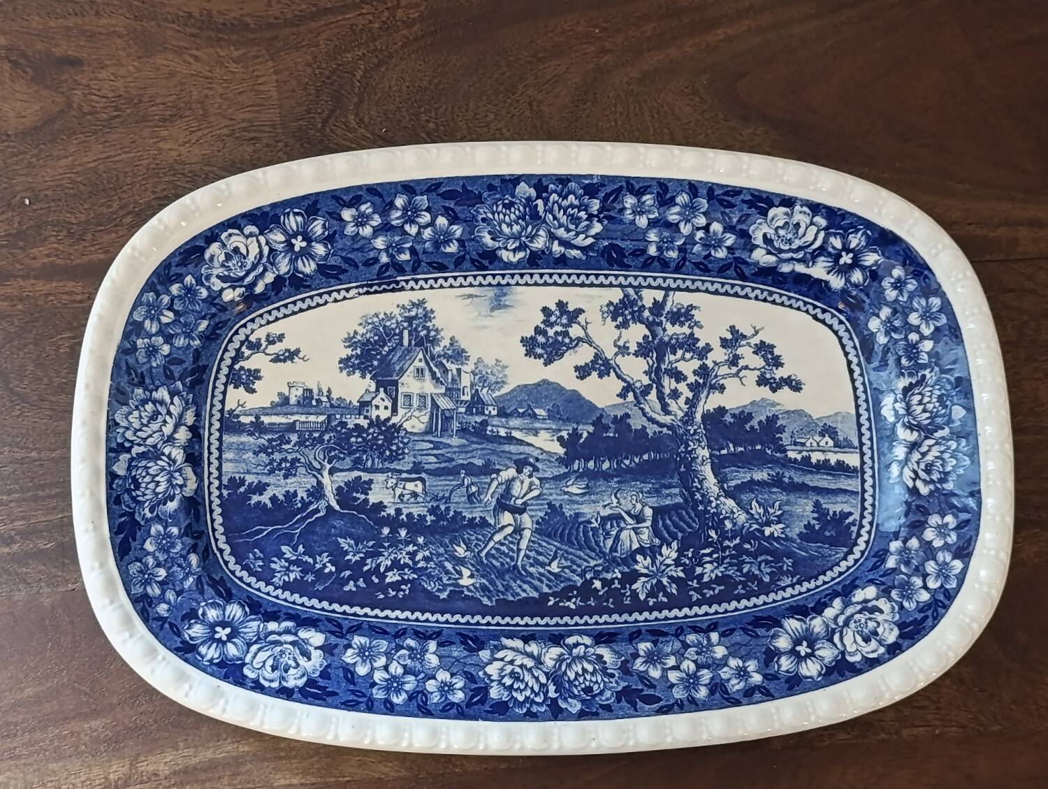 Large rectangular Villeroy & Boch "Rusticana" platter - Blue