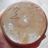 Lamp foot in vintage stoneware 50-60s, signature to be identified