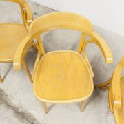 Set of 4 bistro armchairs with armrests from the 1960s.