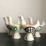 4 Lili Valentin Vallauris egg cups