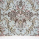 Light blue floral carpet 203x118cm