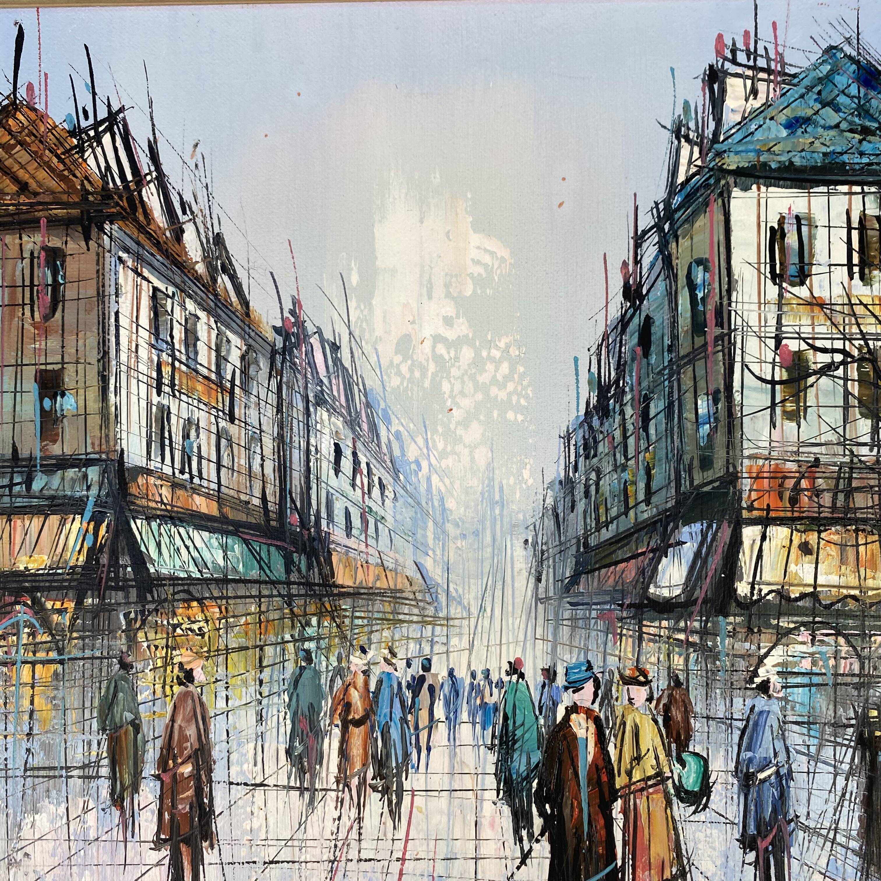 Signed painting by Duchamp on a Parisian street.