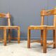 Vintage oak and wicker brutalist chairs, 1960s - set of 8