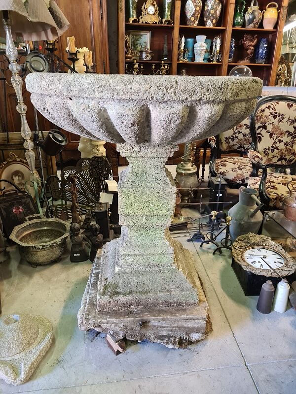 Large fountain stone bird bath