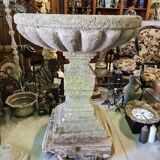 Large fountain stone bird bath