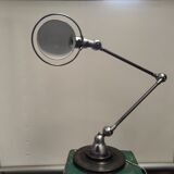 Workshop lamp Jieldé 2 industrial arm patina graphite rifle barrel