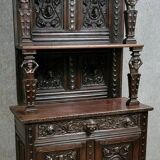 Renaissance neo-Gothic style state cabinet in solid wood, 19th century