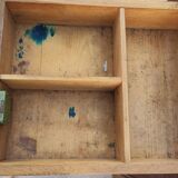 Double-sided oak counter, crate