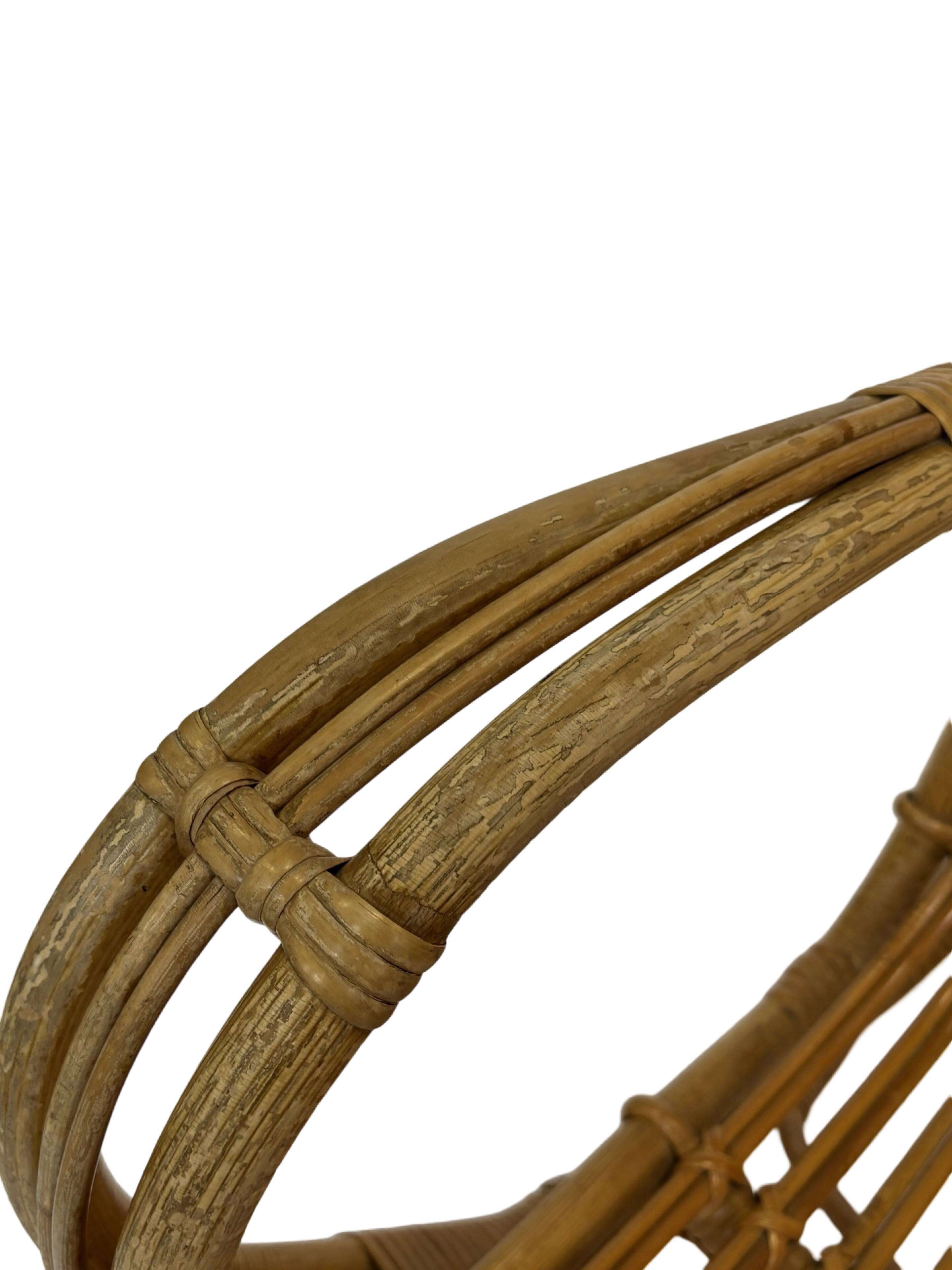 Vintage Rattan Sofa Belse 8 Design 1960s Rohe Noordwolde