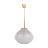 Very rare glass hanging lamp by doria leuchten, 1960, germany