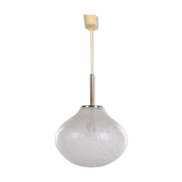 Lampe suspendue en verre très rare par Doria Leuchten, 1960, Allemagne