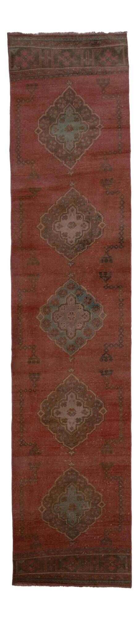 Vintage Turkish hallway rug 77x345 cm