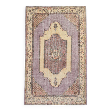 Lilac & Beige Orientel Boho Vintage Persian Rug, 176x282 Cm