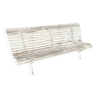 Cast iron and wood bench