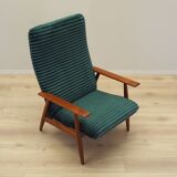 Fauteuil en velours, design danois, années 1970, production : Danemark