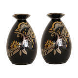 Art deco vases signed Bosh, Made in Belgium "D 1780-945"