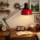 Vintage 1970 Lival P12 architect lamp Finland red steel - 65 cm