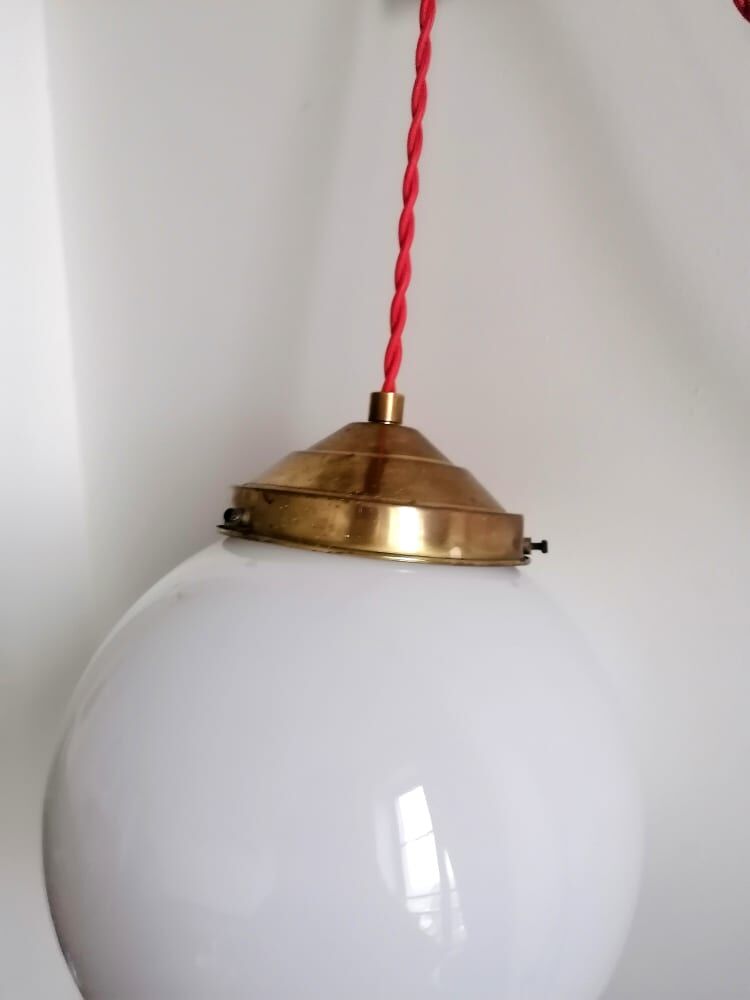 1950s opaline portable lamp
