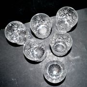 Lot de 6 verres à whisky en cristal taillé Lemberg JUNON proche Chantilly
