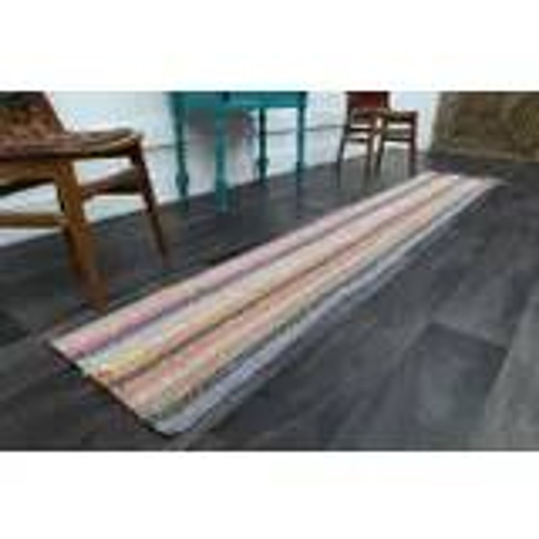 1970s Vintage Turkish Oushak Handmade Wool Cotton Beige Runner Rug 51x280