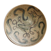 Plate in earthenware - rooster- Warluis France