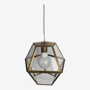 Lantern walkable glass and brass