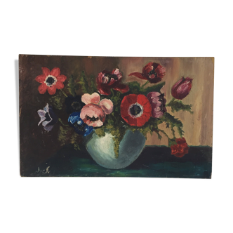 Oil painting flowers 61 x 39 cm