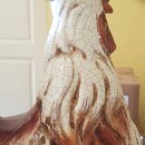 Large XXL cracked ceramic rooster 62 cm.