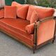 Convertible sofa bed Louis XVI daybed velvet
