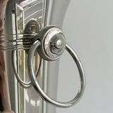 Small silver metal ice bucket