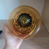 Amber green Murano globe as a lamp