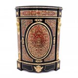 Antique corner chest of drawers in the Boulle style, France, mid-19th century. After renovation.