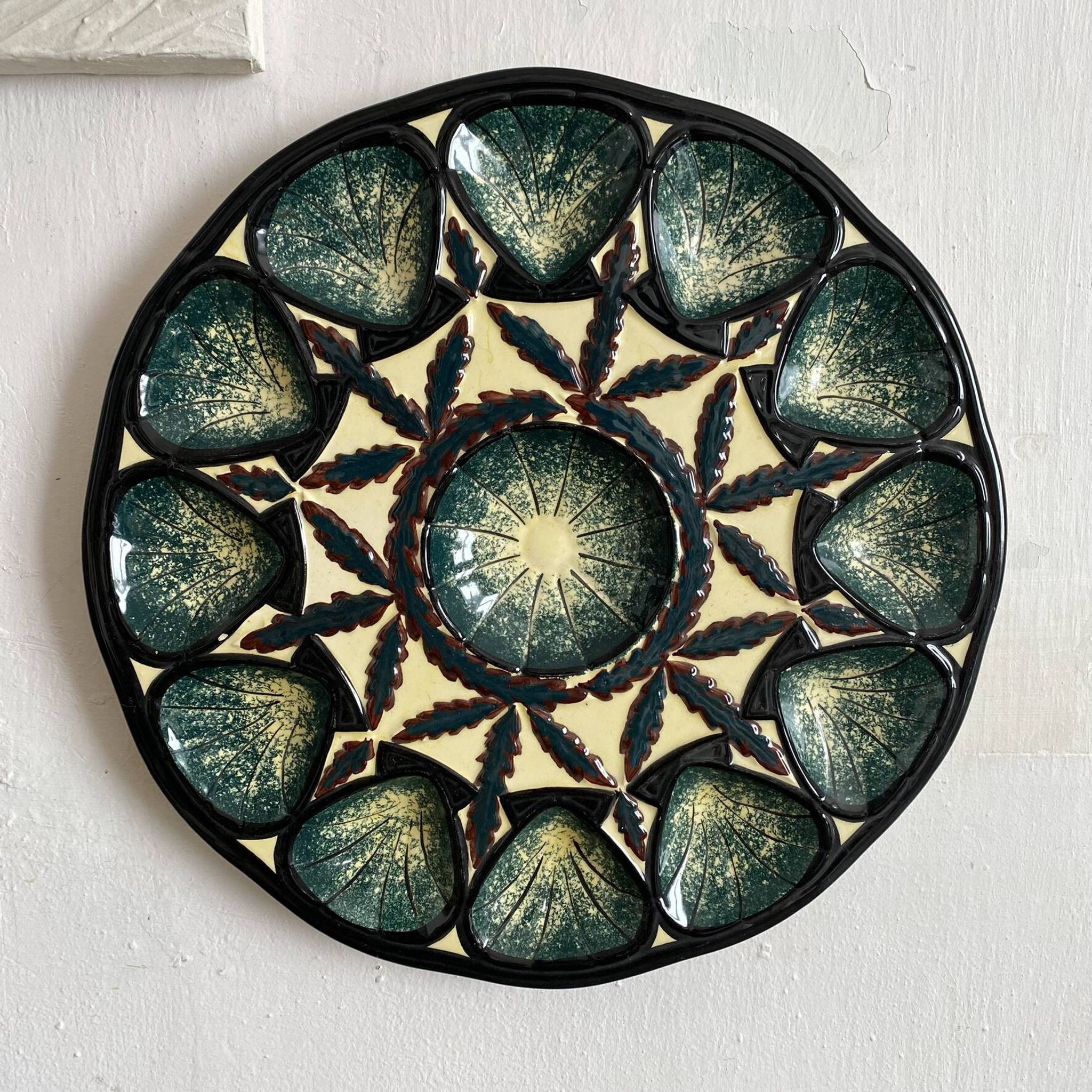 Vintage oyster dish St Jean de Bretagne