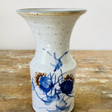 Vase chardon en grès émaillé