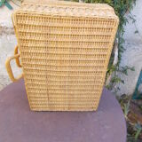 Wicker briefcase suitcase