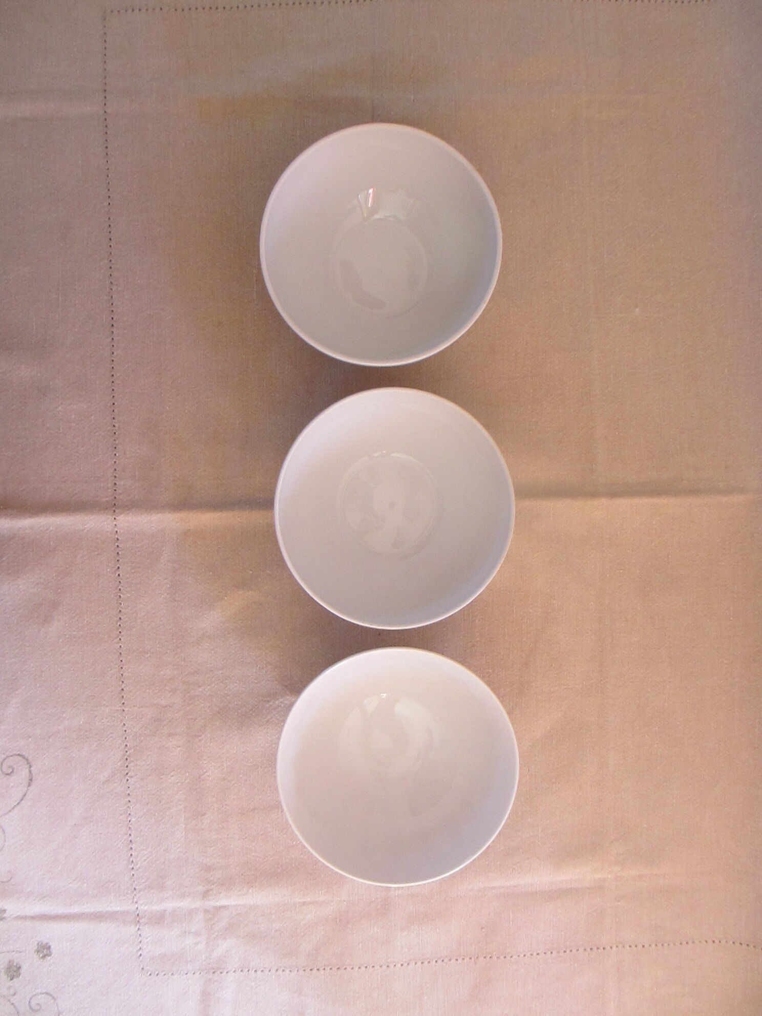 3 bols en porcelaine du berry