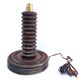 Solid wood lamp base by Charles Dudouyt