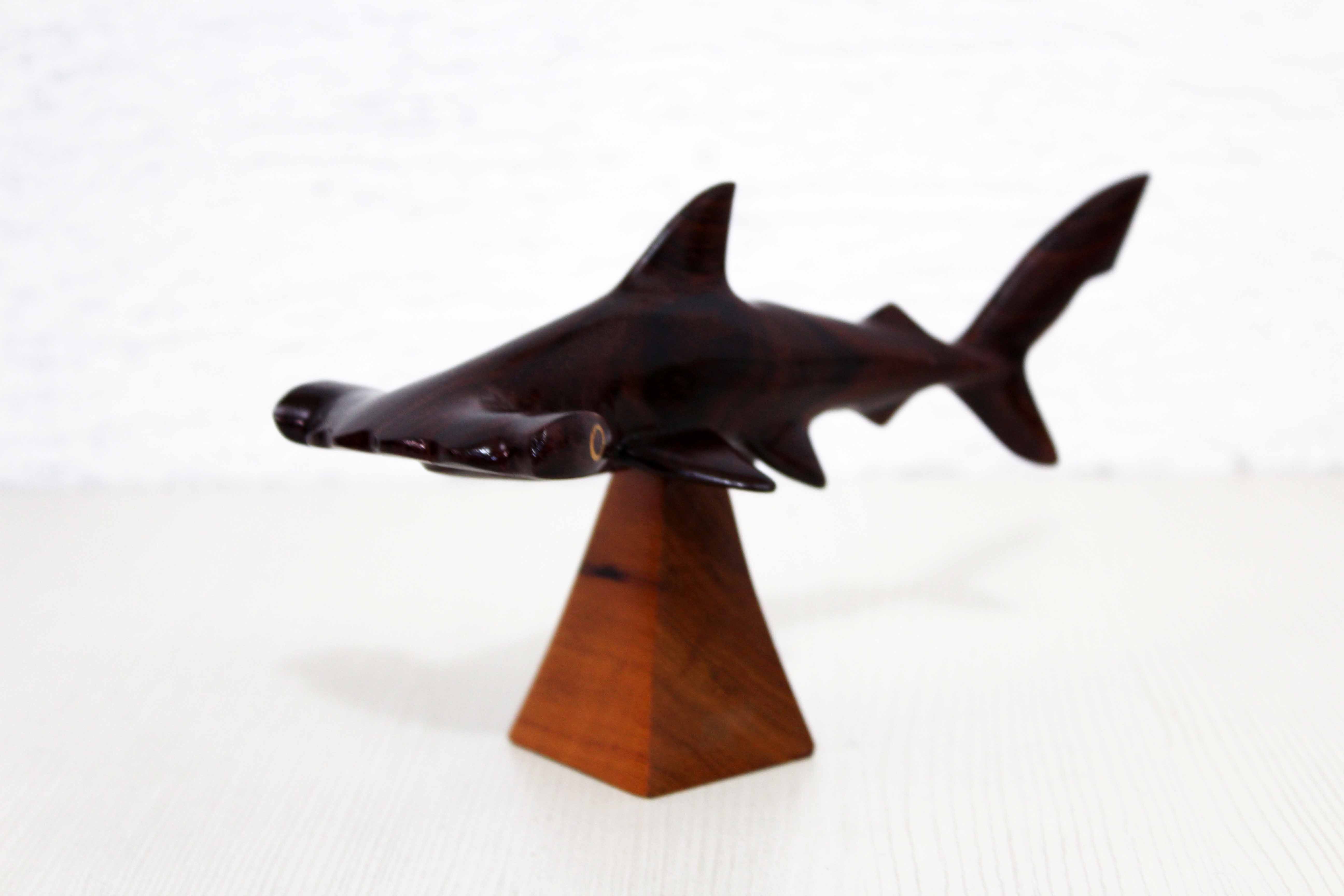 Wooden hammerhead shark 1970
