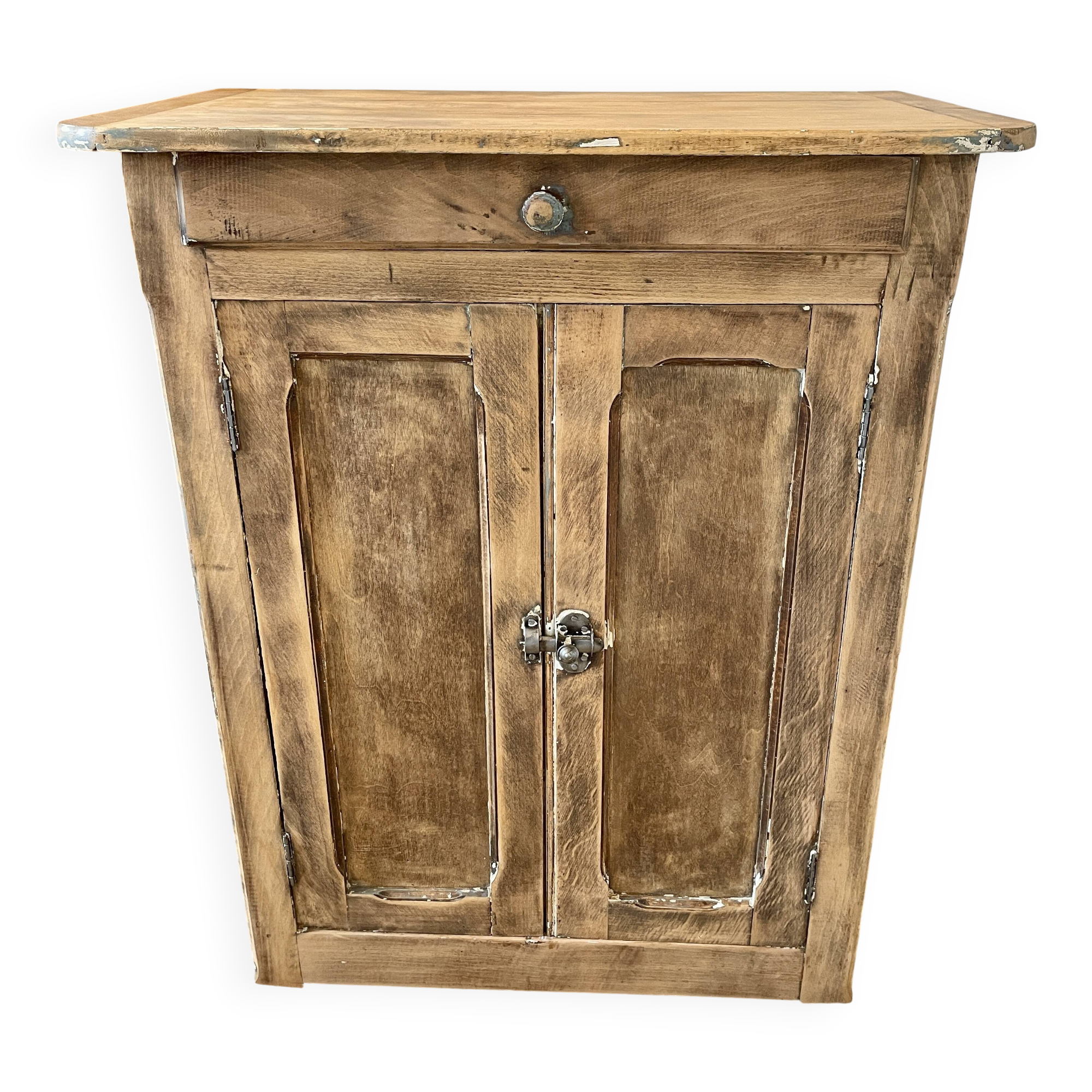 Patinated wooden Parisian sideboard