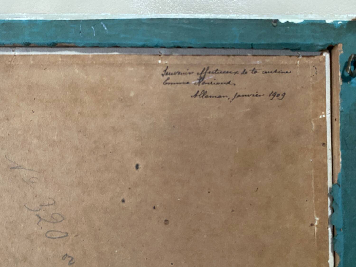 Antique still life on framed panel