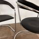 Chaises de bureau arrben italie années 70 chrome