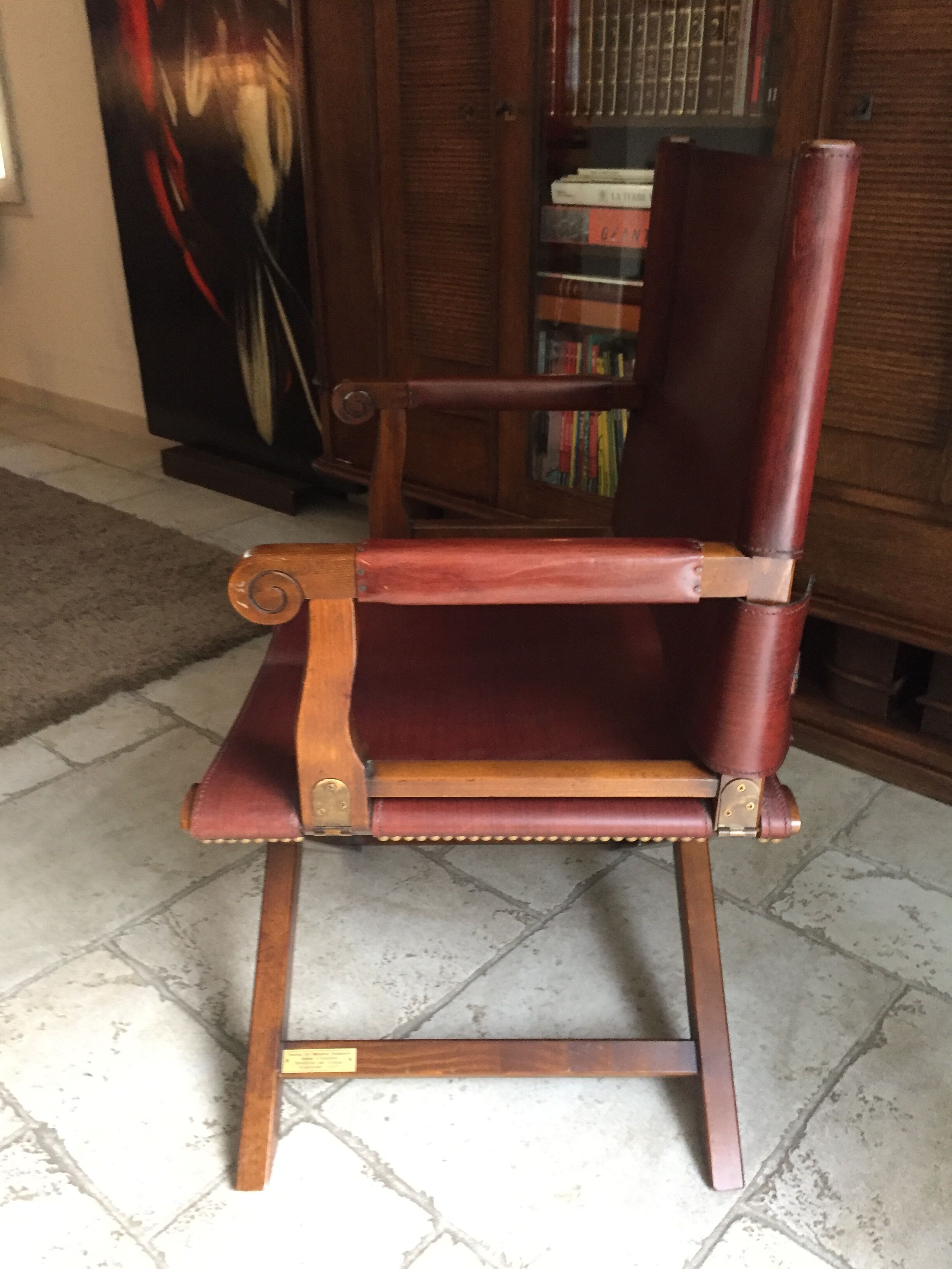 Folding armchair edited by the barn House, numbered 1095 s Napoleon Bonaparte 2000 campaign chair reproduction