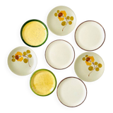 Set of 8 mismatched vintage dessert plates