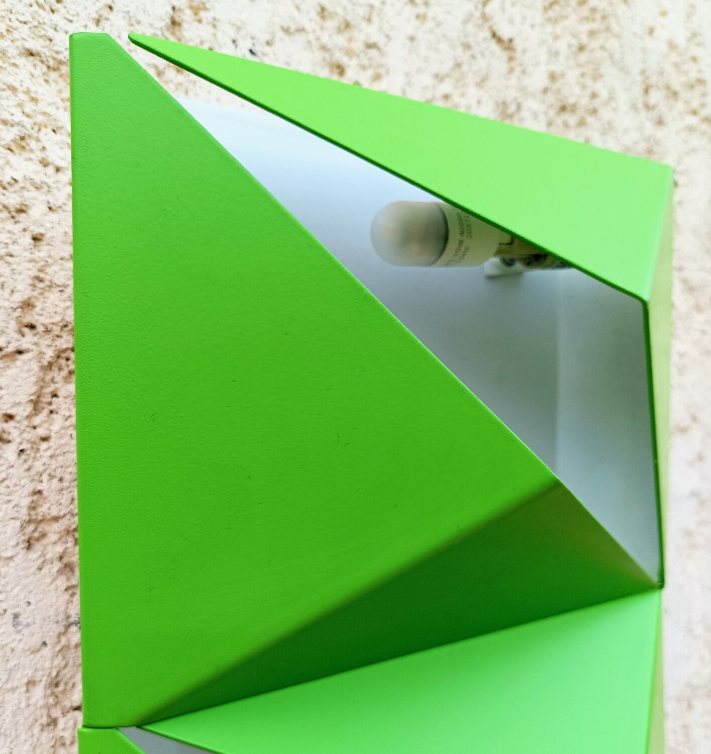 Wall lamp shape vintage origami